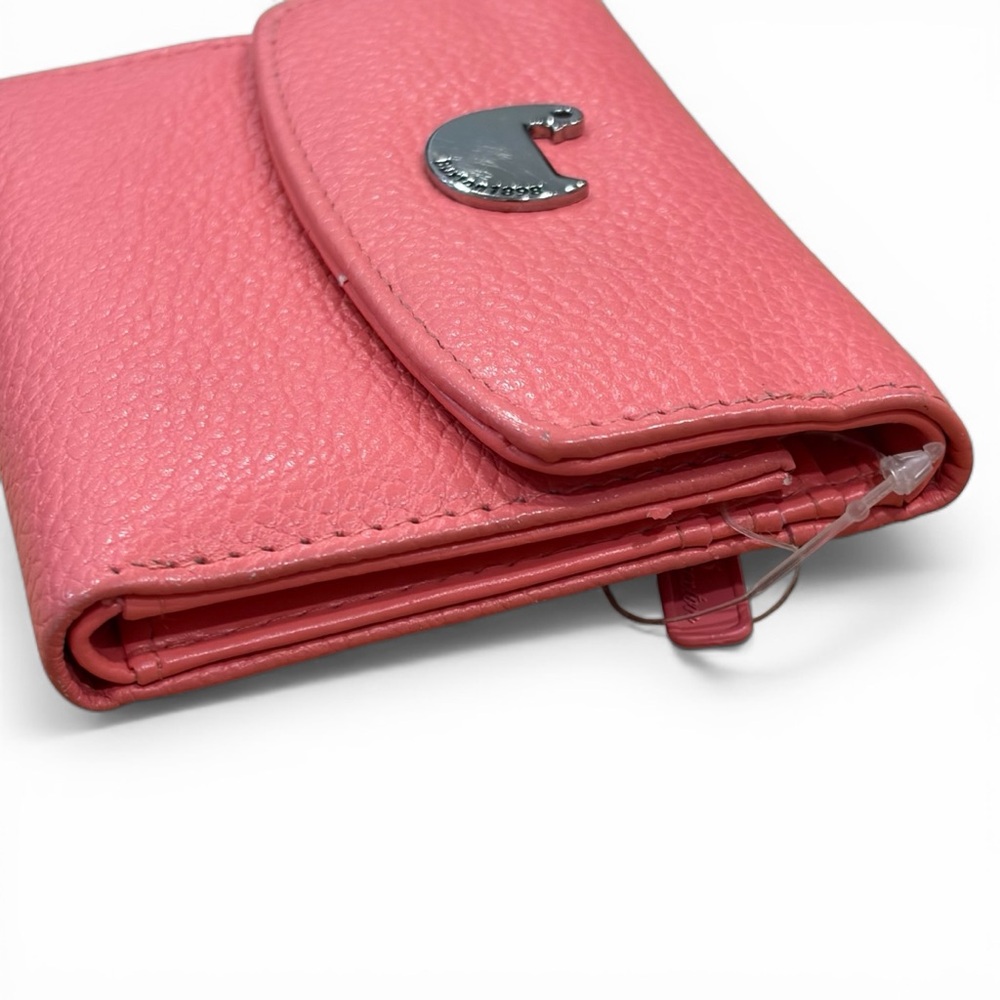 Buxton 1898 Trifold Mini Wallet Coral Pink Leather Compact - Picture 6 of 11